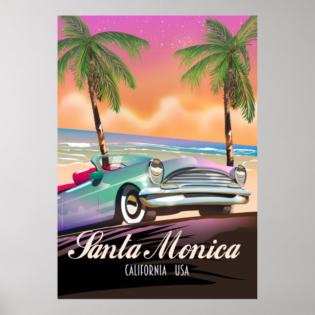 Póster Santa Monica California USA (Frente)