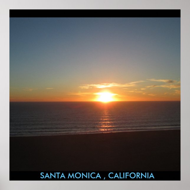 PÓSTER SANTA MONICA SUNSET #1 POSTER (Frente)