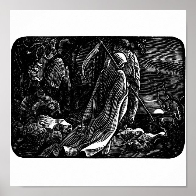 Póster "Santa Muerte" (Parca Grim Reaper mexicana) (Frente)