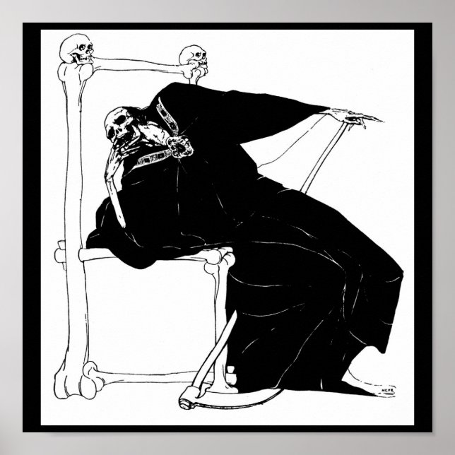 Póster "Santa Muerte" (Parca Grim Reaper mexicana) (Frente)