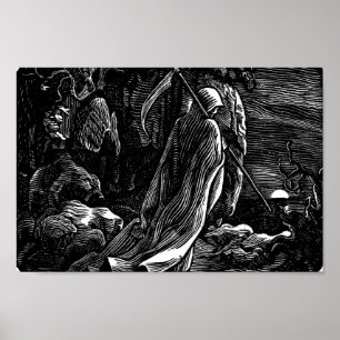 Póster "Santa Muerte" (Parca Grim Reaper mexicana)