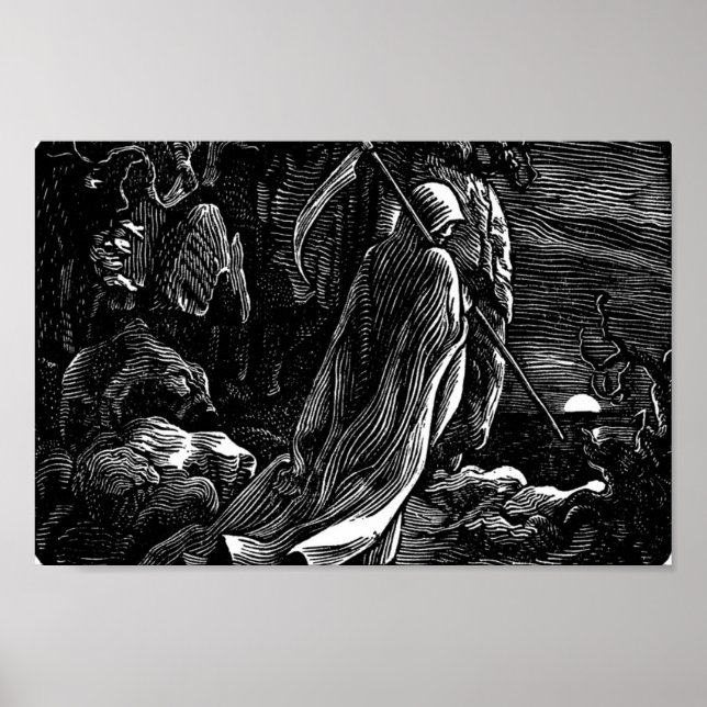 Póster "Santa Muerte" (Parca Grim Reaper mexicana) (Frente)