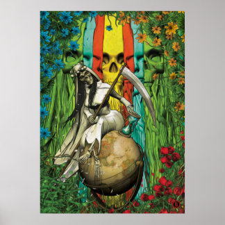 Póster Santa Muerte Tarot - El mundo