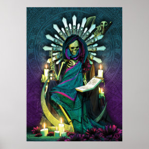 Póster Santa Muerte Tarot - La alta sacerdotisa