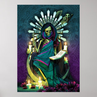 Póster Santa Muerte Tarot - La alta sacerdotisa