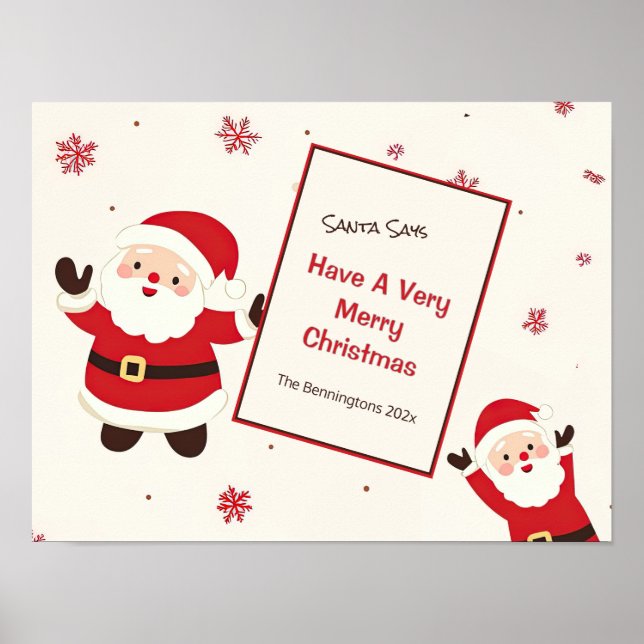 Póster Santa Navidades de Cute Retro (Frente)