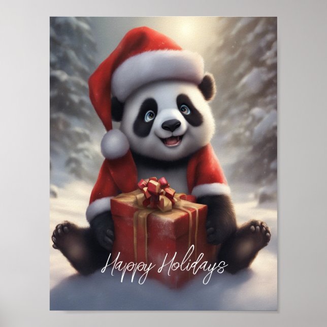 Póster Santa Panda Bear (Frente)