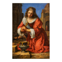 Santa Práxedes por Johannes Vermeer