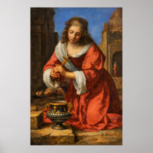 Póster Santa Práxedes por Johannes Vermeer