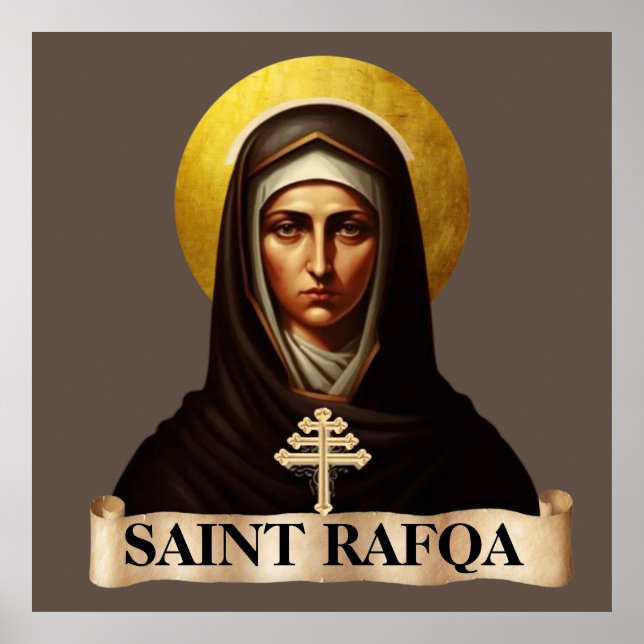 Póster Santa Rafqa, Monja Maronita, Extra Grande (Frente)