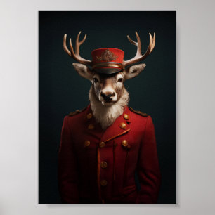 Póster Santa Reindeer