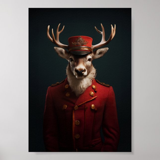 Póster Santa Reindeer (Frente)