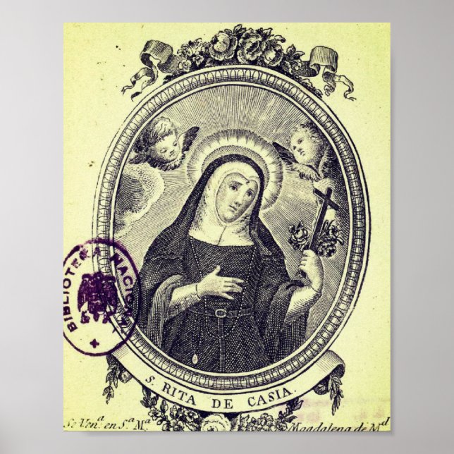 Póster Santa Rita de Cascia (Frente)