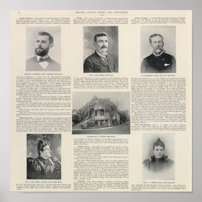 Póster Santa Rosa, California (Frente)