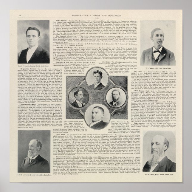 Póster Santa Rosa, California 3 (Frente)