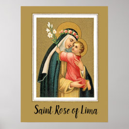 Póster Santa Rosa de Lima y el Niño Cristo (M 023)