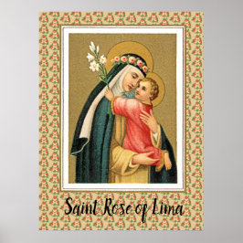 Póster Santa Rosa de Lima y el Niño Cristo (M 023)