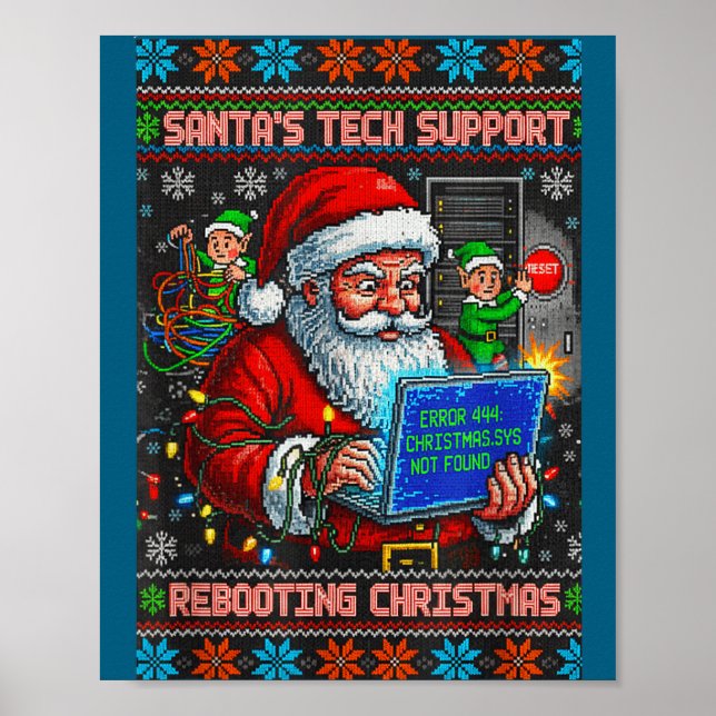 Póster Santa s Support Rebooting Tech Ugly (Frente)