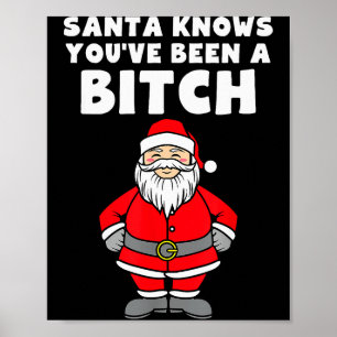 Póster Santa sabe que has sido una mala Navidad