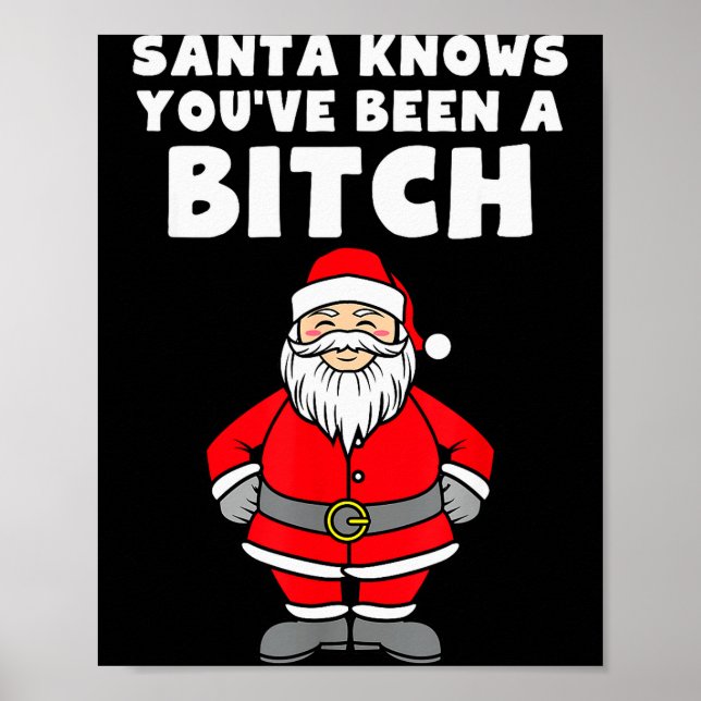 Póster Santa sabe que has sido una mala Navidad (Frente)