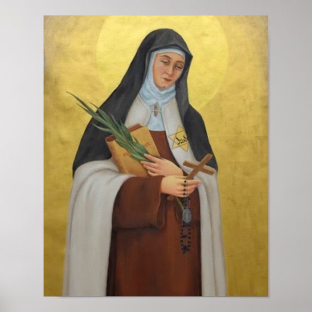 Póster Santa Teresa Benedicta de la Cruz Carmelita (Frente)