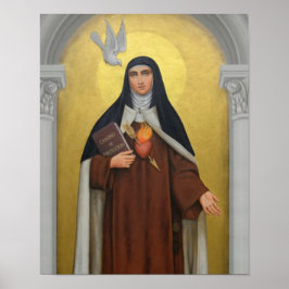 Póster Santa Teresa de Ávila Carmelite Nun Religioso
