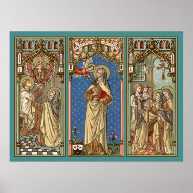 Póster Santa Teresa de Ávila (SAU 28) Tripartita (Frente)