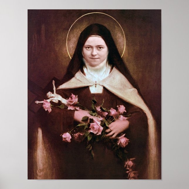 Póster Santa Teresa de Lisieux Imagen Devocional. (Frente)