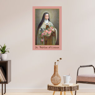 Póster Santa Teresa de Lisieux la pequeña flor (BJE 01)