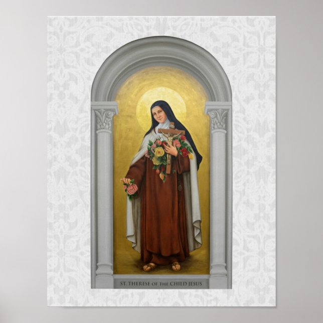 Póster Santa Teresa de Lisieux, pequeña flor de Jesús (Frente)