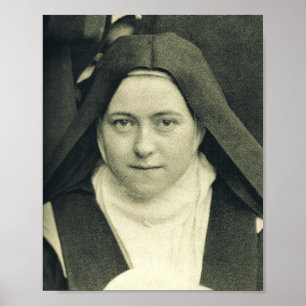 Póster Santa Teresa del Niño Jesús y el Santo Rostro