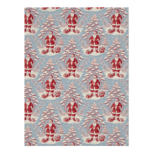 Póster Santa Toile Chinoiserie Rojo y Azul