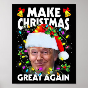 Póster Santa Trump Hacer Navidad Grande De Nuevo Feo Xmas