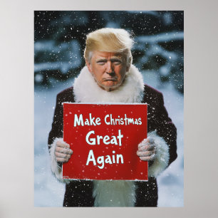 Póster Santa Trump: "Haz grandes a los Navidades de nuevo
