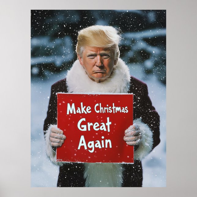 Póster Santa Trump: "Haz grandes a los Navidades de nuevo (Frente)