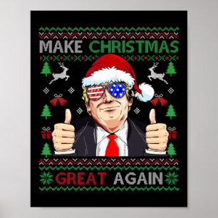 Póster Santa Trump vuelve a hacer grandes Navidades