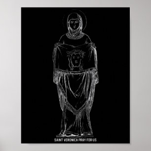 Póster Santa Verónica Ruega Por Nosotros Católica Cristia