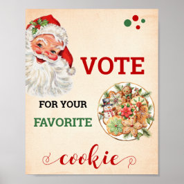 Póster Santa Vota por tu Rótulo favorito de Navidades de 