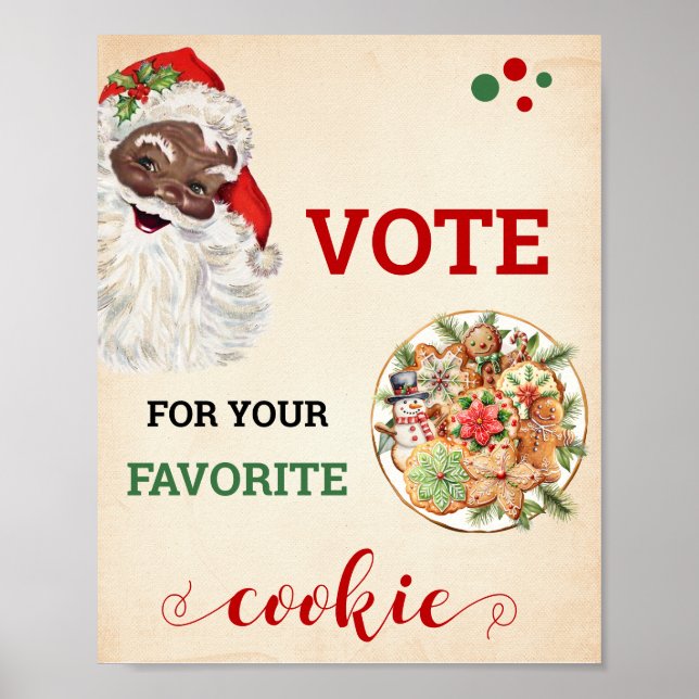Póster Santa Vota por tu Rótulo favorito de Navidades de  (Frente)