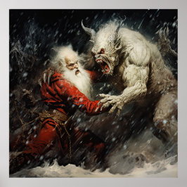 Póster Santa VS Krampus