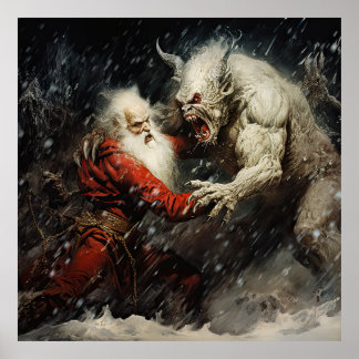 Póster Santa VS Krampus
