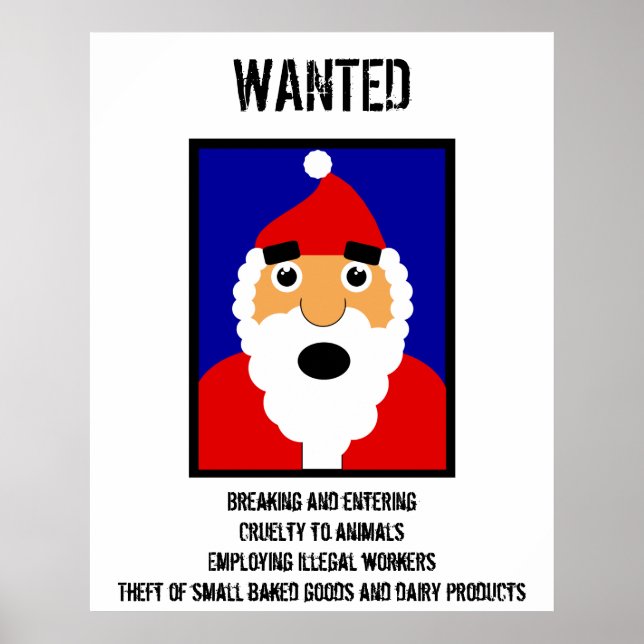 Póster Santa Wanted (Frente)
