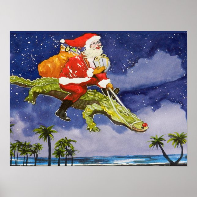 Póster Santa y el lagarto (Frente)