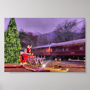Póster Santa y el Polar Express