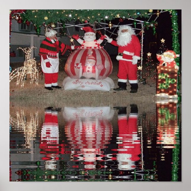 Póster Santa y la Sra. Claus (Frente)