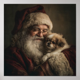Póster Santa y Puppy