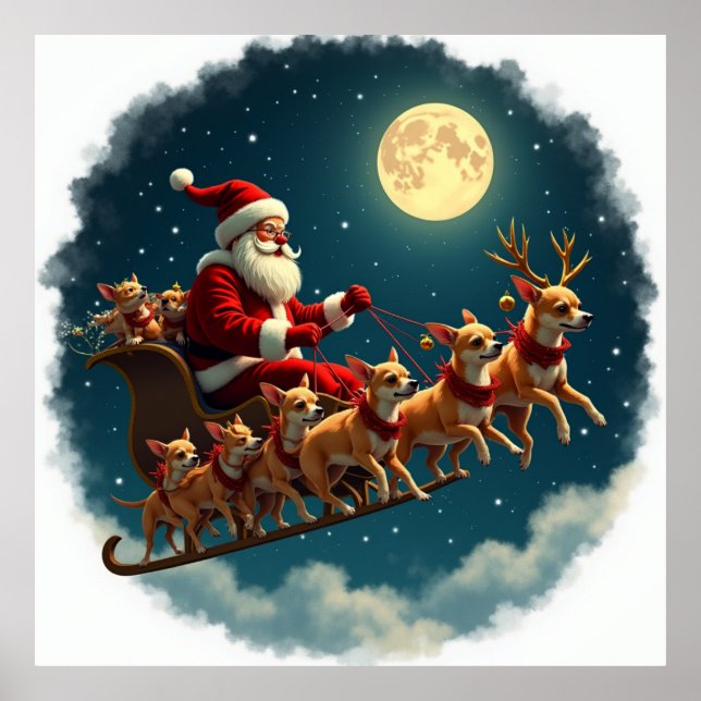 Póster Santa Y Su Sleigh Expulsado Por La Tripulación De  (Frente)