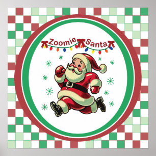 Póster Santa Zoomie Navidad