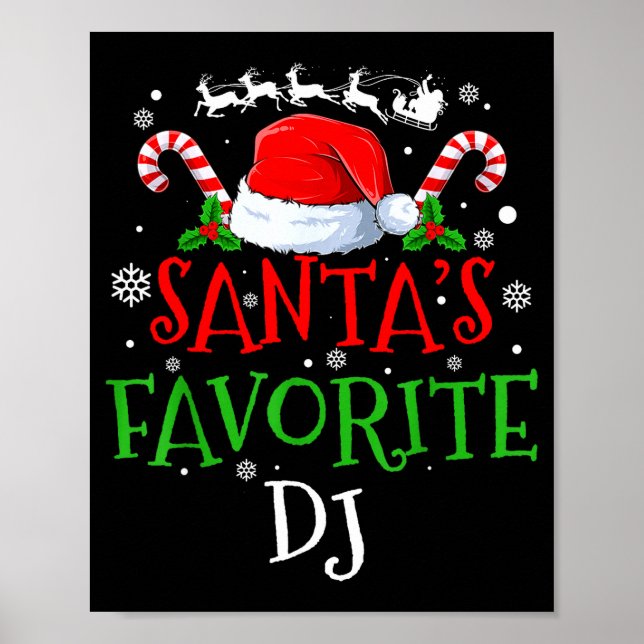Póster Santa's Favorite Dj Christmas Party  (Frente)
