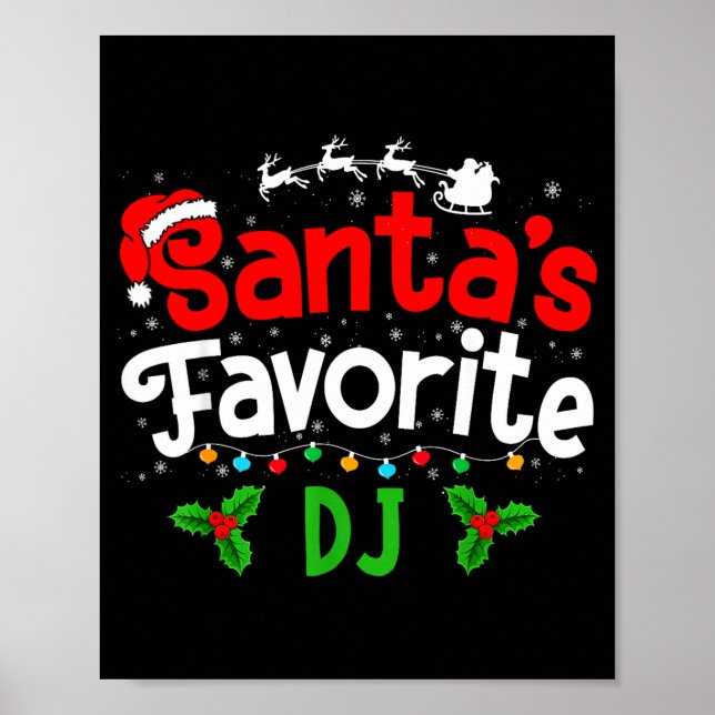 Póster Santa's Favorite Dj Christmas Party  (Frente)